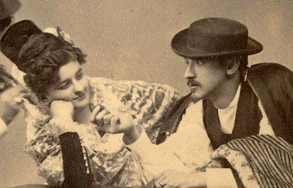 Emilia Pardo Bazán y su marido, José Quiroga Pérez de Deza.