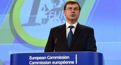 El comisario del euro, Valdis Dombrovskis.