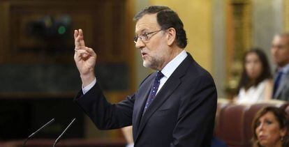 El líder del PP, Mariano Rajoy, este viernes.
