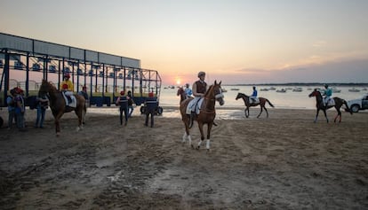 Carreras de caballos en la playa de Bajo de Guía, en Sanlúcar de Barrameda.