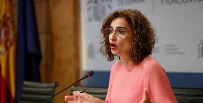 La ministra de Hacienda y Función Pública, María Jesús Montero.