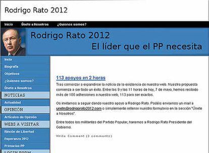 Los militantes y simpatizantes del PP utilizan Internet para proclamar sus preferencias sobre quién debe liderar el partido.