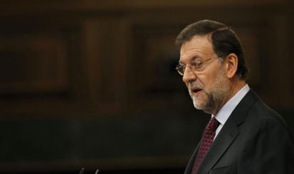Rajoy, el mi&eacute;rcoles 31 de octubre, en el Congreso.