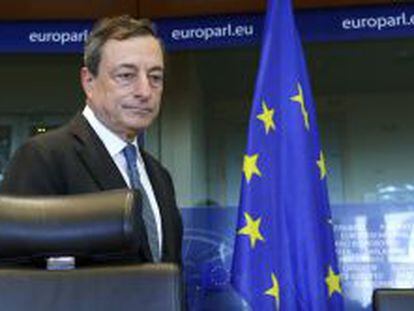 El presidente del BCE, Mario Draghi, ante el Parlamento Europeo.