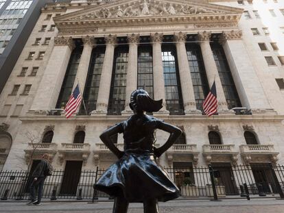 Imagen de la fachada de la Bolsa de Nueva York.