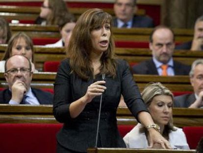 Alicia Sánchez-Camacho, en un pleno del Parlamento catalán.