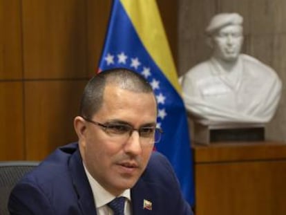 Jorge Arreaza, durante la entrevista.