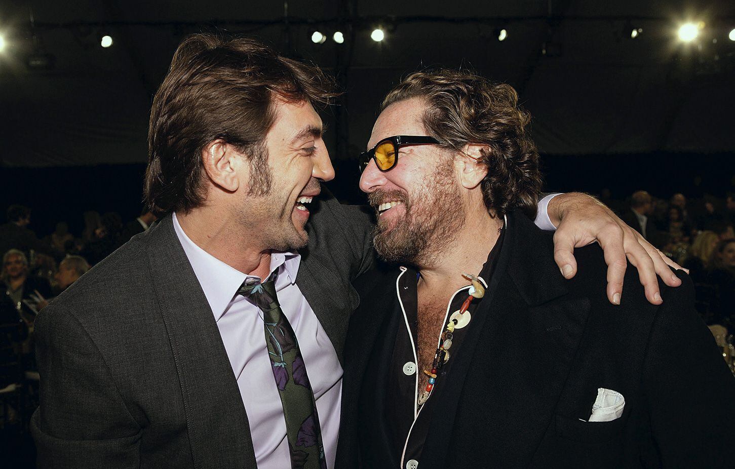 Javier bardem y Julian Schnabel en la gala de los Independent Spirit Awards de 2008.