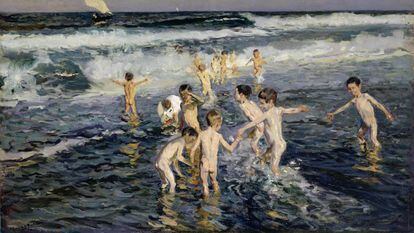 'Pillos de Playa', de Joaquín Sorolla, es una de las obras de la exposición 'El Impresionismo y el arte español' en Moscú.