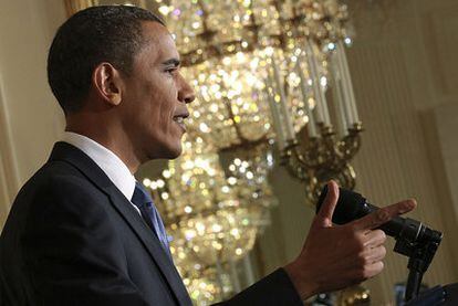 El presidente Barack Obama durante la conferencia en la Casa Blanca