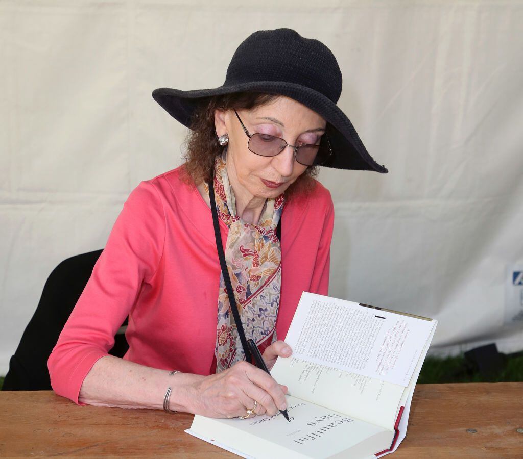 Joyce Carol Oates, en una feria del libro en Los Ángeles, en 2018.