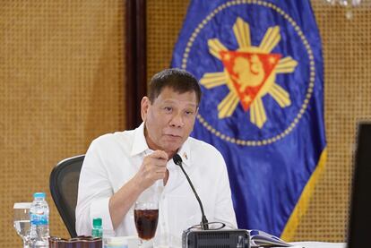El presidente de Filipinas, Rodrigo Duterte, en el palacio presidencial de Malacanang, en Manila, el 7 de septiembre.