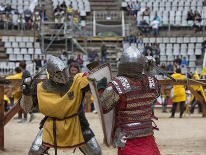 La Monumental de Barcelona acoge el campeonato del mundo de lucha del medievo.