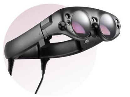 Detalle gafas de realidad aumentada Magic Leap One.