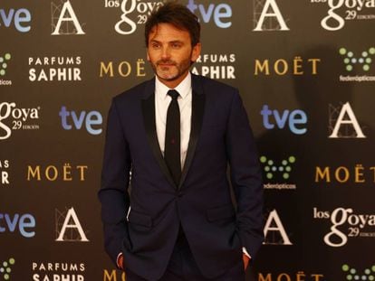 El actor Fernando Tejero en la alfombra roja de los Premios Goya 2015.