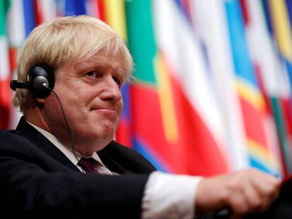 Boris Johnson, en una reunión en Holanda el pasado junio.