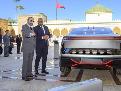 El rey Mohamed VI presidía el 15 de mayo la presentación de un vehículo en el Palacio Real de Rabat.