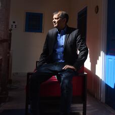 El escritor Suketu Mehta durante el Festival de Literatura de Jaipur (India), en enero de 2020.