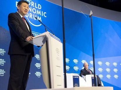 Xi Jinping en su participación en Davos 2017 este martes.