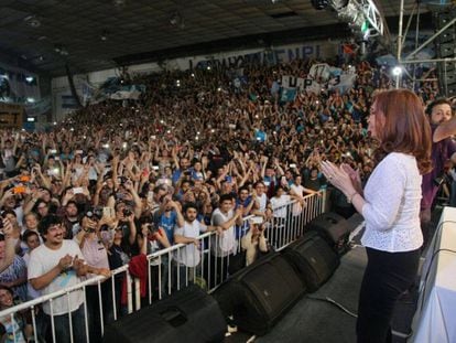 Cristina Fernández de Kirchner durante un acto en septiembre de 2016.