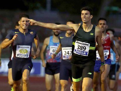 Mechaal, el pasado domingo, ganando en Barcelona el campeonato de Espa&ntilde;a de 1.500m.