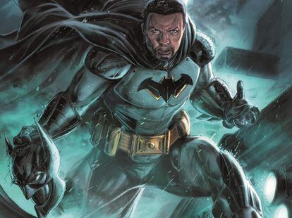 Detalle de la portada de uno de los cómics del proyecto Future State, de DC, con el nuevo Batman.
