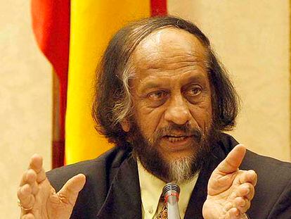 Rajendra Pachauri ayer en Madrid.