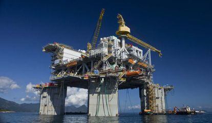 Una plataforma petrolera de la compañía Petrobras.