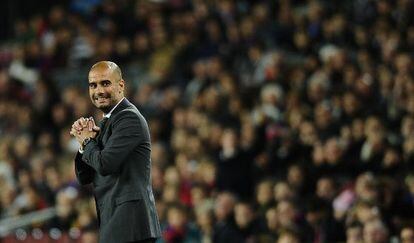 Guardiola, en el partido ante el Getafe.