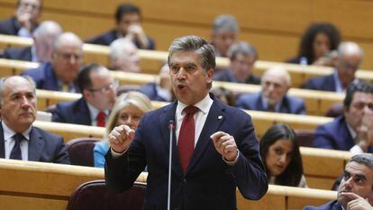 El portavoz del PP en el Senado, Ignacio Cosido, en una intervención en el pleno.