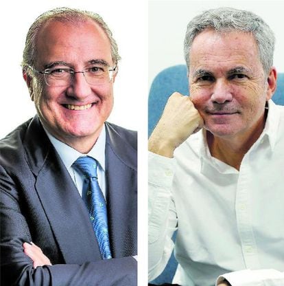 Jesús Olmos, de Asterion; y Martin Varsavski, presidente de Barter Energy.