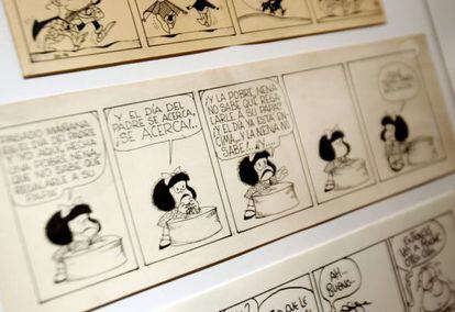 Detalle de una historieta de Mafalda, del humorista argentino Quino.