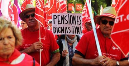 Marcha por las pensiones dignas que concluy&oacute; la semana pasada en Madrid. 