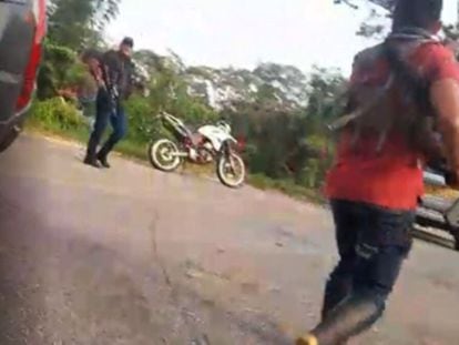 Captura de un video difundido en redes sociales del ataque al exconcejal Luis Naranjo.