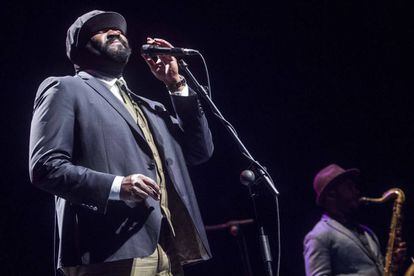 Gregory Porter canta en el Festival de Jazz de Cartagena.