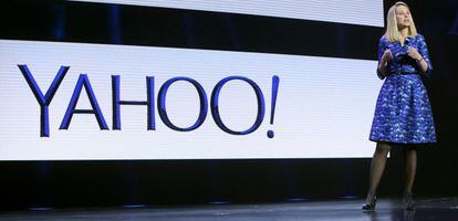 Marissa Mayer, consejera delegada de Yahoo, en una presentaci&oacute;n en Las Vegas a comienzos de a&ntilde;o.