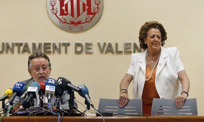 El vicealcalde Alfonso Grau y la alcaldesa de Valencia Rita Barberá, en una imagen de archivo.