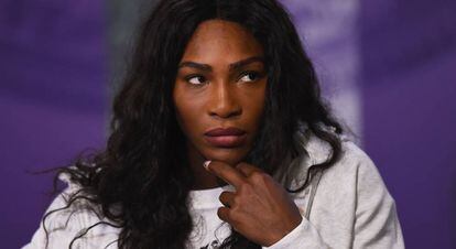 Serena Williams, durante su rueda de prensa en Londres.