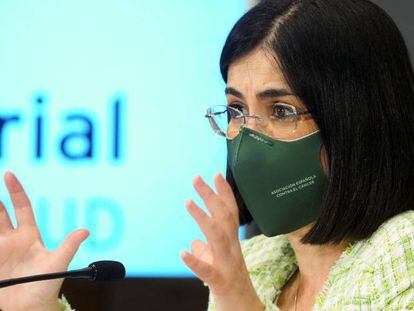 Carolina Darias, tras el Consejo Interterritorial del Sistema Nacional de Salud de este miércoles.