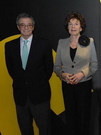 César Alierta junto a la comisaria Kroes durante la visita a Wayra.