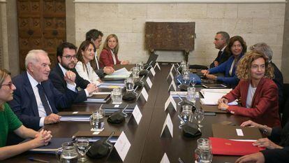 Un momento de la reunión de la Comisión Bilateral.