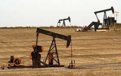 Pozos petroleros en Texas, en Estados Unidos