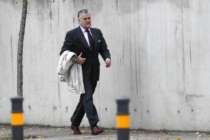 Luis Bárcenas, el 17 de octubre, en el juicio del caso Gürtel.