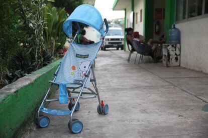 Al albergue Jesús El Buen Pastor en Tapachula, Estado de Chiapas, también llegan muchas madres con sus bebés..