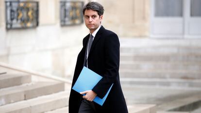 El nuevo primer ministro francés, Gabriel Attal, en el Elíseo.