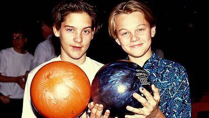 Leonardo y Tobey Maguire, amigos desde la infancia.