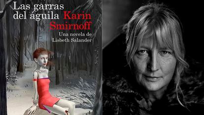 Portada de 'Las garras del águila' junto a su autora, Karin Smirnoff.