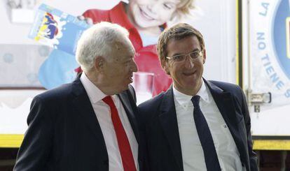 Feijóo junto al ministro Margallo
