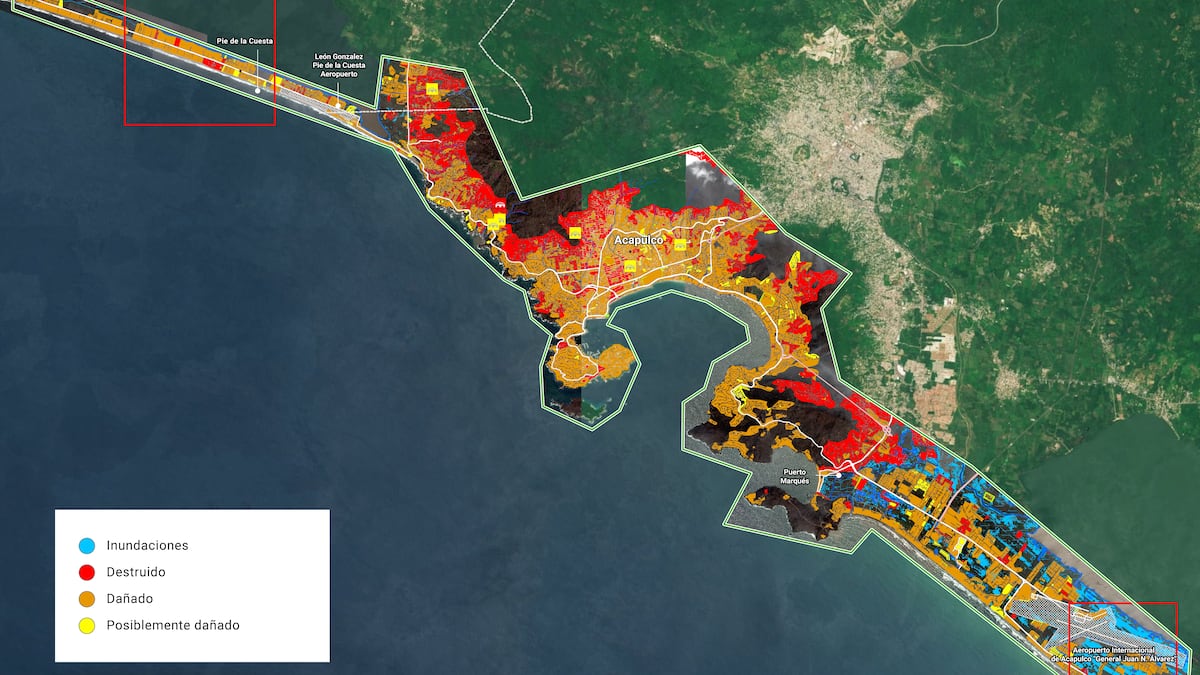 Mapas El Rastro De Destrucción De ‘otis En Acapulco El PaÍs México