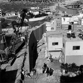 Imagen de Olivier Coret del muro que Israel está construyendo en Cisjordania.
